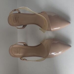 I.N.C (Macy's) Keilani Crossover Vinyl 4 inch Pumps Size 8.5